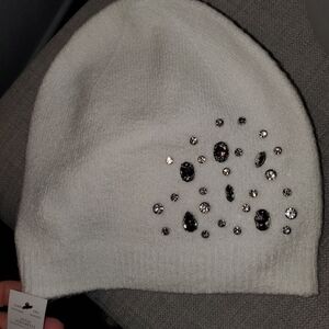WHBM beanie Hat, NWT, with Rhinestones